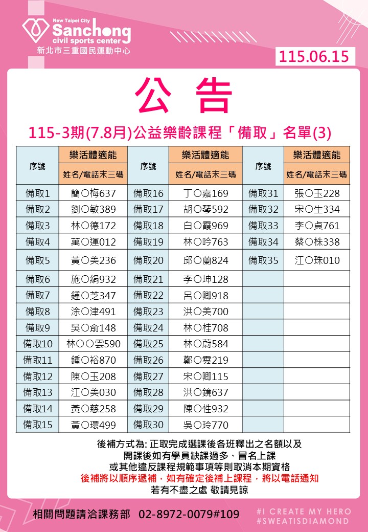 樂齡備取